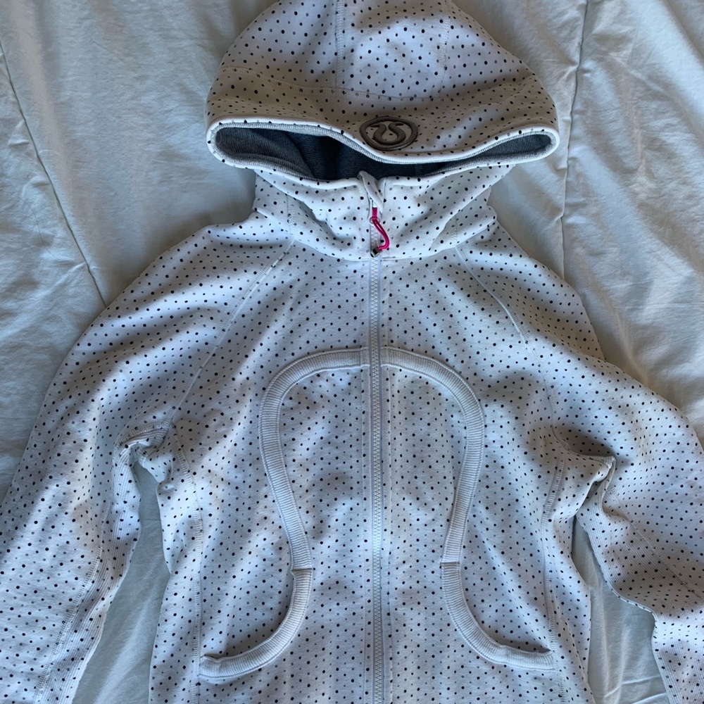 Lululemon polka dot hooded zip up sweatshirt